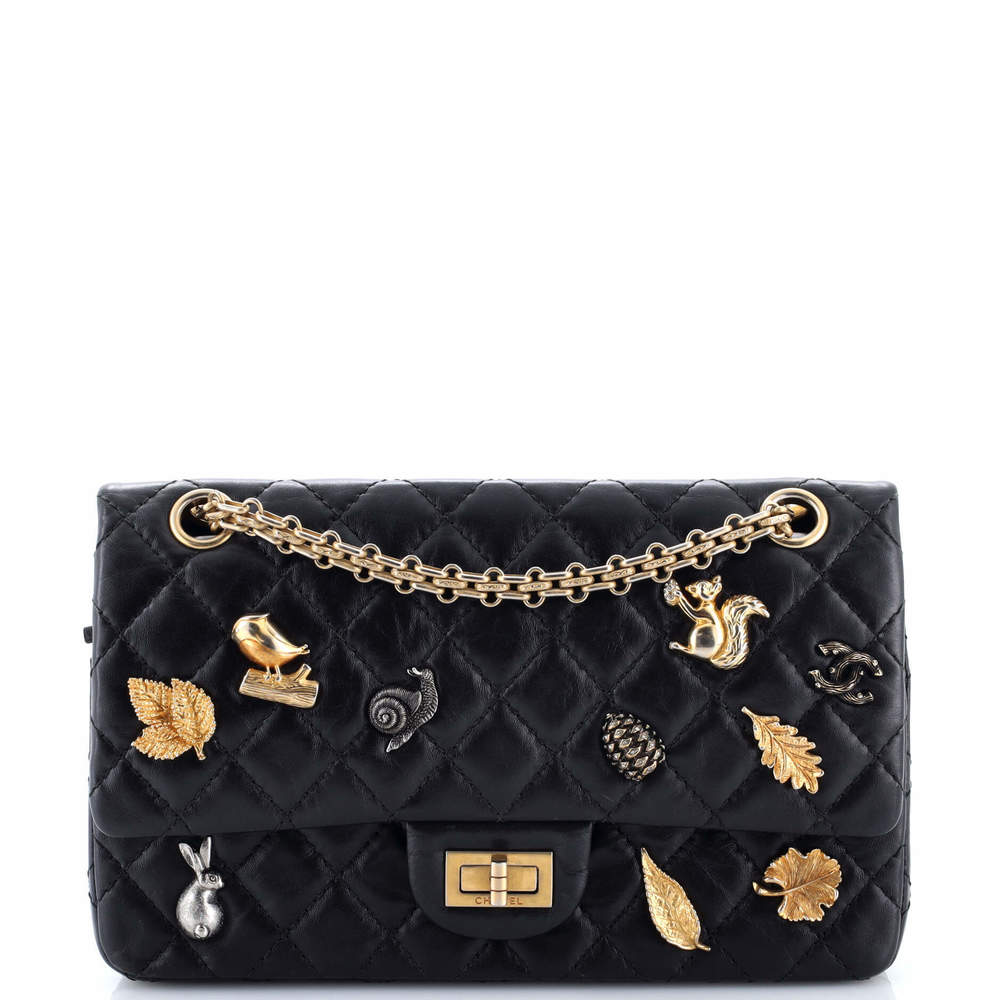 Chanel 225 Lucky Charms Reissue 2.55 Flap Bag Quilted Aged Calfskin